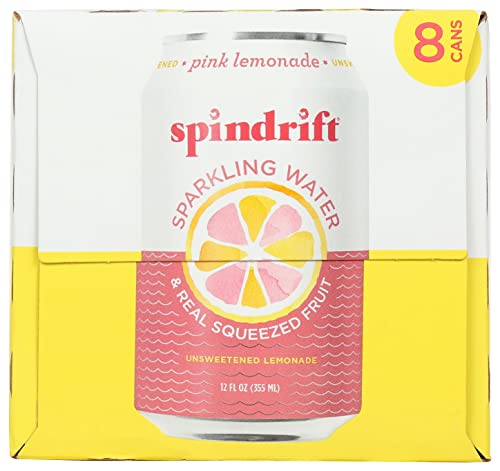 Image of Spindrift, Pink Lemonade Sparkling Water, 12 Fl Oz, 8 Count