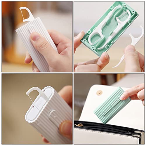 SUPVOX Faixão dental de 2pcs Organizador de fio oral de limpeza caixa de picket portátil fio dental