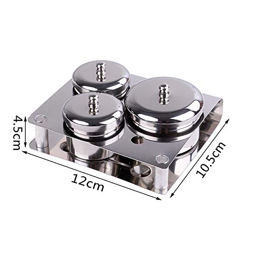 Set de 3 tazas de acero inoxidable para uñas acrílicas miniatura 4