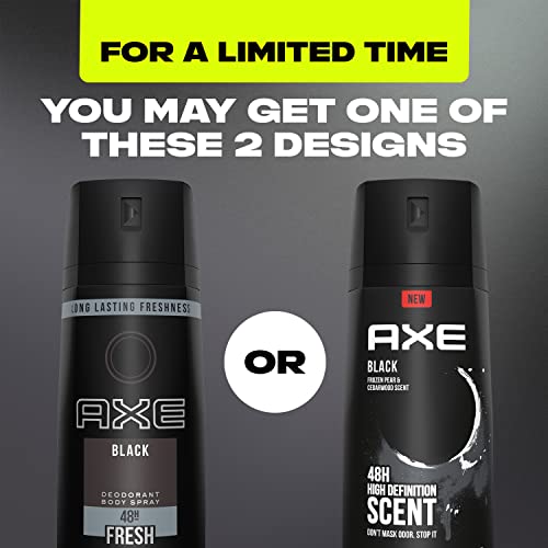 Axe S5 Black Mens Body Spray Deodorant 48Hr Odor Protection Frozen Pear & Cedarwood Aluminum Free Deodorant Body Spray thumb #2