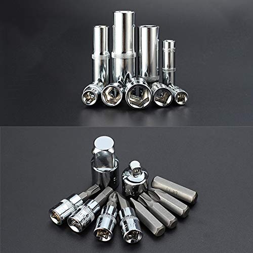 46Pcs Tool Box Car Motorcycle Repair Set Herramienta de mano Servicio a domicilio Diy Kit Socket Head Wrench