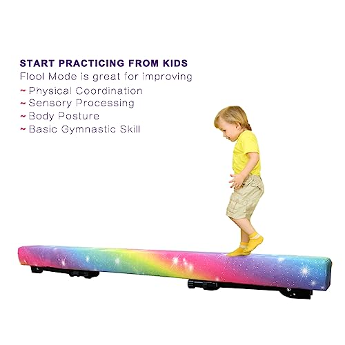86 York 8ft Gymnastics Balance Beam, High and Low Floor Beam Gymnastics Equipment for Kids/Adults,Gymnastics Beam for Training,Physical Therapy and Professional Home Training with Legs