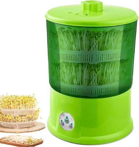Máquina de brotes de frijol, equipo inteligente de cultivo de brotes de frijol, con indicador LED/placa de presión, riego de 360 grados