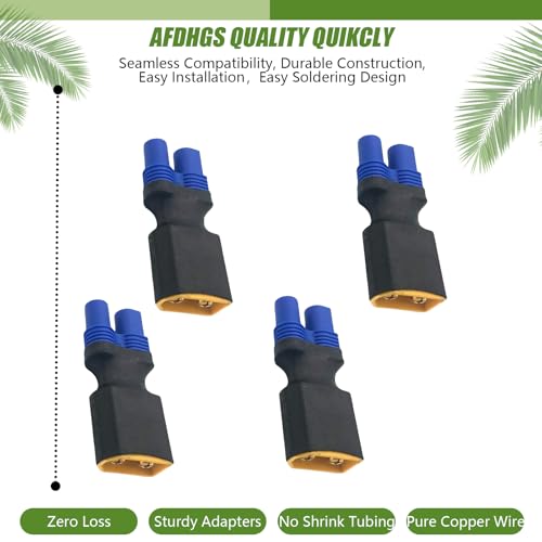 4 piezas conector XT60 macho a EC3 hembra miniatura 7