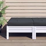Zeehear Cuscino per pallet, nero, 60 x 60 x 6 cm, in tessuto Oxford, con nastri antiscivolo, impermeabile ed ergonomico, per giardino, balcone, terrazza, ufficio e interni