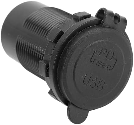 Jiawu 12V 65W USB C Car Charger Socket, PD3.0 18W QC3.0 Car Charger Adapter with 2 USB Ports for Motorcycle RV Boat — view 2
