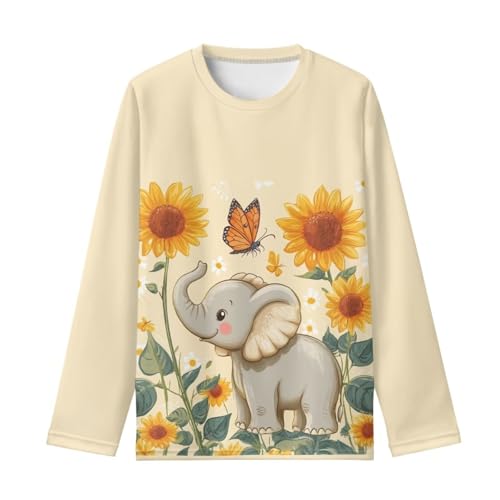 Image of Girls Basic Tee Shirts Outdoor Long Sleeve Shirt Winter Clothes Size 3-16 Top Fall Clothes Gift for Holiday