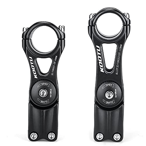 Kootu Adjustable Bike Stem, 28.6Mm / 31.8Mm Bike Handlebar Extender ±85 Degree Aluminum Alloy Bicycle Stem Riser For Mountain Bike Road Bike Bmx Mtb(110Mm) #TOP6