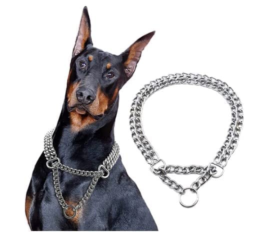 RvPaws 2 Layer Dog Choke Chain I Martingale Collar -24 Inch Collar I Martingale Pinch Metal Stainless Steel Collar I for Training Walking Link Double Plated Choke Chain Silver (B0C4NXCDV7) Amazon Price History, Amazon Price Tracker