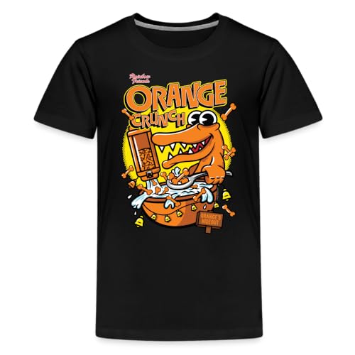 Rainbow Friends - Orange Crunch T-Shirt (Kids Black 8-10)