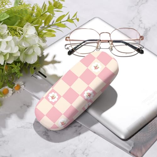 Image of Glasses Case Hard Shell,Portable Protective Eyeglasses Case, Eyeglass Holder Box with Cleaning Cloth, for men women