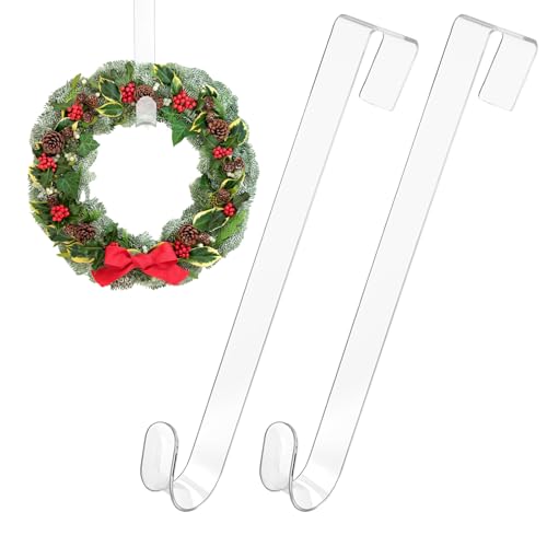 LIQWEI 2 Stück Kranzaufhänger für Weihnachtskranz, Plastik...