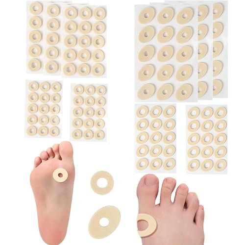150 Piezas de Apósitos para Callos de Maíz, Almohadillas para Callos en los Pies y Dedos, Espumas de Látex Suave para Callos, Almohadillas Autoadhesivas para Callosidades, Protección Anti Fricción