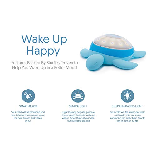 Tick Tock Turtle - Kai (Blue) Kids Alarm Clock With Wake-Assist Sleep Cycle Detection, Sunrise Alarm Clock, Sleep Aid, Night Light For Kids, Sleep Training Clock, Visual Timer For Kids, Child Safe #TOP4