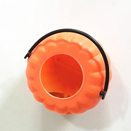 LUOEM 10pcs Halloween Pumpkin Candy Bucket Portable Pumpkin Bucket Children Trick or Treat Bags for Party Favors 3.4 x 2.6 x 2.2 Inch (Orange) - Thumbnail 2