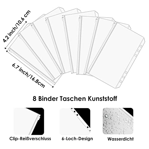 Budget Binder - Taccuino formato A6, con 6 fori
