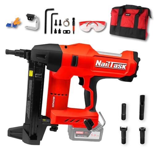NailTask Cordless Electric Concrete Nail Gun 20V Power...