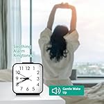 ORIA Analog Alarm Clock, Battery Operated Analog Travel Clock, Small Bedside Clock with Night Light, Snooze, Gradual Rise Alarm, for Bedroom, Office, Travel - Image 2