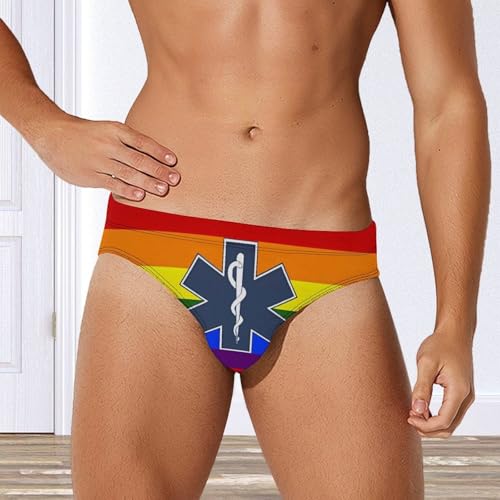 LGBT Healthcare Symbol Novelty Men's Swimming Brief Swimwear Pants Trunks Beach Shorts Underwear4