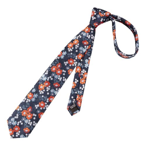 Image of Alizeal Mens 3.15'' Natural Flower Pattern Tie with Floral Pocket Square Set