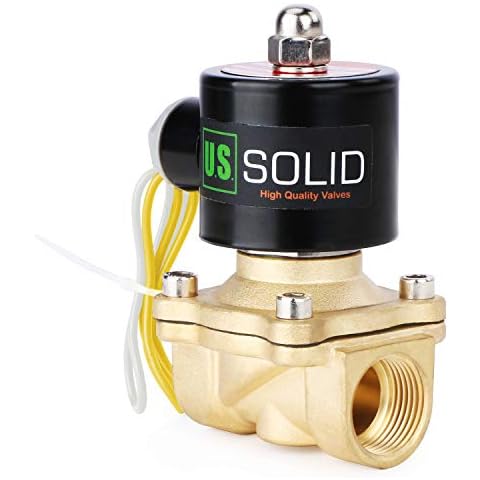 U.S. Solid 3/4" Brass Electric Solenoid Valve 110V AC Normally Closed Non-potable Water, air, Diesel Cover