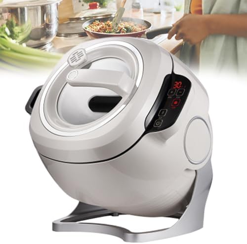 6L Commercial Food Processor - Automatic Cooking Machine with 360° Rotation, 3D Heating, 3 Power Levels, Ideal for Home and Restaurant Use, 110V 1000W, Versatile Kitchen Appliance