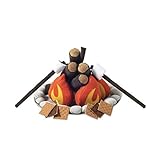 MindWare Oh So Fun! Plush Campfire Set - Kids Camping Toys with Pretend Campfire and Pretend Food - Smores Kit for Fire Pit - Kids Pretend Camping Play Set for Indoor Play - Ages 3 and Up