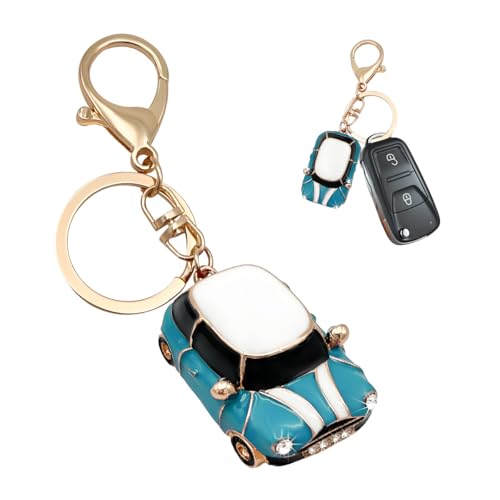 FSTURIOS Car Keychain, 3D Cooper Car Model Key Chain Decorated