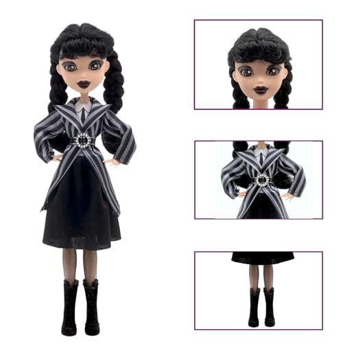 Muñeca Adams de Dumwick con caja regalo y vestido negro miniatura 2