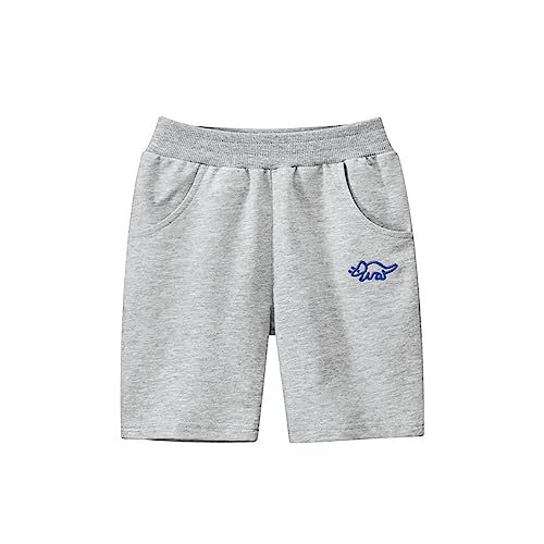 Moonker Kids Boys Lightweight Casual Shorts Breathable Elastic Waist Carton Embroidery Short Pants Toddler