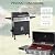 HUGROVE 4-Burner Propane Gas BBQ Grill, Upgraded 40,000 BTU Stainless Steel Barbecue Grill with Foldable Side Tables, Spice Rack & Wheels for Outdoor Cooking