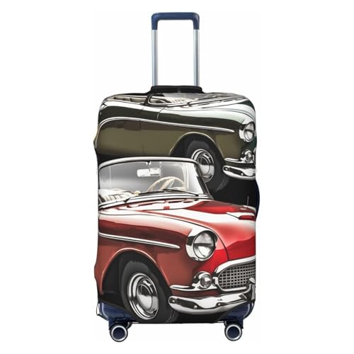 Elastic Travel Luggage Cover for Suitcase Tsa Approved Stretch Scratch-Resistant Suitcase Protector Cover Washable Classic Car Roadsters Old Fashioned Baggage Covers Fits 18-32 Inch Luggage Case