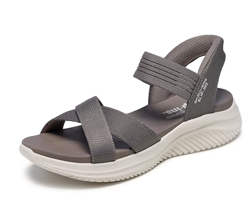 Skechers Damen Ultra Flex 3.0-Never Netter Hands Free Slip-ins Sandale Dark Taupe 39 EU