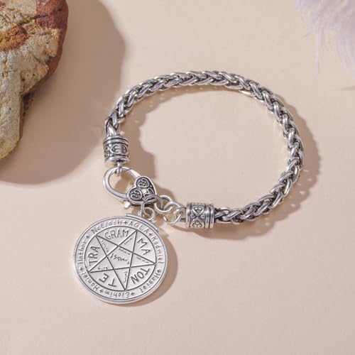 Lemegeton Talisman for Love Tetragrammaton Seal of Solomon Wicca Pentacle Pendant Wiccan Bracelets3