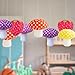 Kinteshun Folding Mushroom Paper Lantern Reusable Hanging Ornament Lamp Cover for Forest Garden Wonderland Theme Birthday Party Decoration Supplies (8 and 12 inches;8pcs)