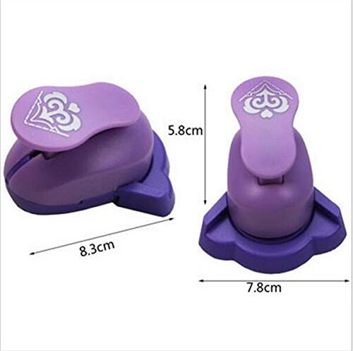 Fascola Pack of 6 Embossing DIY Corner Paper Printing Card Cutter Scrapbook Shaper Large Embossing Device Hole Punch Kids Handmade Craft Gift YH01,Random Design and Color