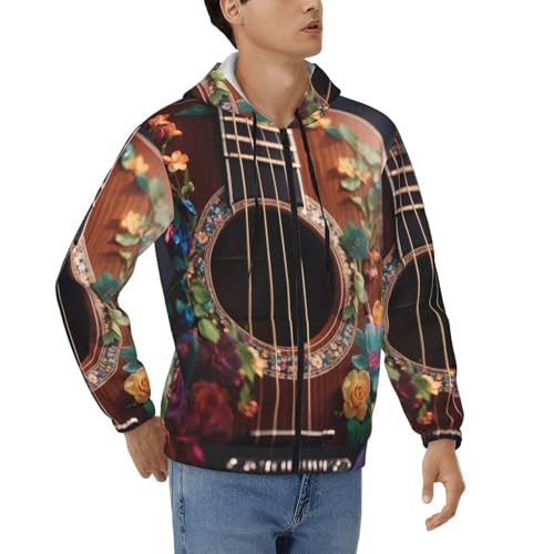 Sweats à capuche à fermeture éclair pour hommes en polyester doux S-3XL