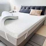 Airensky 2 Inch Memory Foam Mattress Topper, Cooling Gel Infused High Density Twin (39'x75') Topper with Removable Skin-Friendly Cover, Bed Topper for Pressure Relief Back Pain, CertiPUR-US Certified