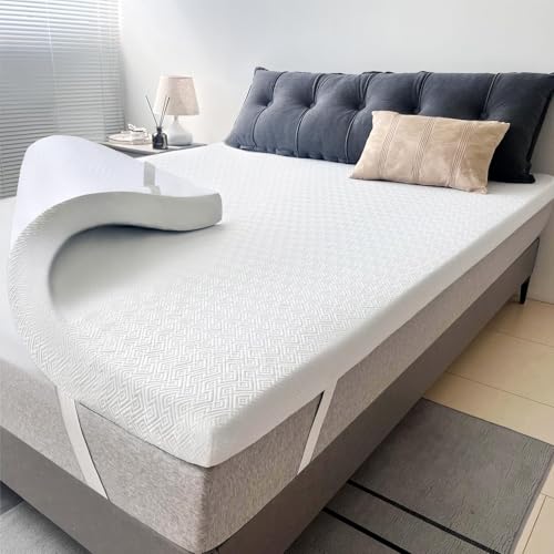 Airensky 2 Inch Memory Foam Mattress Topper, Cooling Gel Infused High Density Twin (39'x75') Topper...