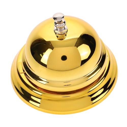 HOMSFOU Campana De Atención Al Cliente Campana De Servicio Clásica Pequeña Botón Presionable Sonido Fuerte Para Recepción Restaurante Hoteles