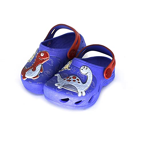 Babuche Plugt Ventor Baby Dino 123 Azul - 23/24