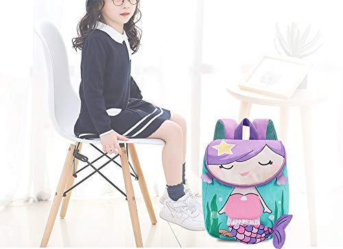 Bluboon Toddlers Backpack For Girls Cute Preschool Backpack 3D Schoolbag Toddler Bookbag For Kids (Purple) #TOP6