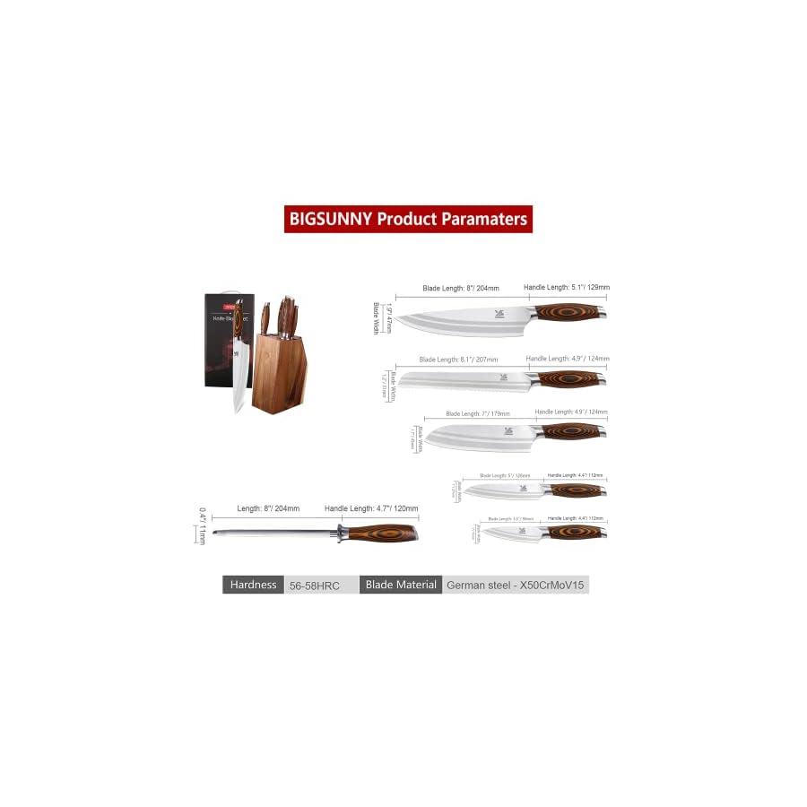 MSY-BIGSUNNY-7pcs-Knife-Block-Set-German-Steel-Chef-Knife-Set-Precious-Pakkawood-Handle-for-Kitchen-Knife-Block-Set MSY BIGSUNNY 7pcs Knife Block Set, German Steel Chef Knife Set, Precious Pakkawood Handle for Kitchen Knife Block Set