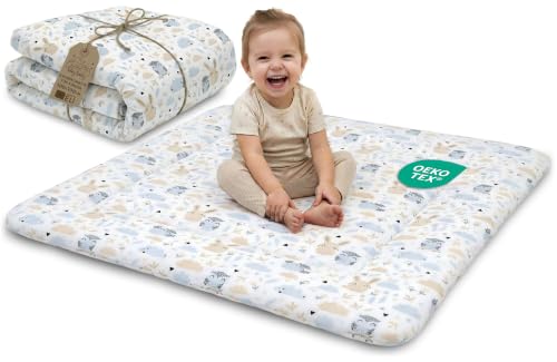 Krabbelmatte Spielmatte für Krabbeldecke Baby Kinder - Babies Bodenmatte Spieldecke Play Mat für Kinderzimmer und Laufgitter 100x100 cm