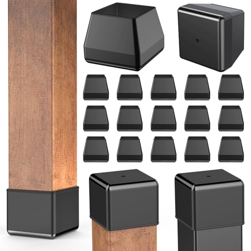 Furniture Sliders,24 PCS Square Chair Leg Sliders for Carpet, Furniture Movers Sliders, Carpet Chairs Furniture Glides, Floor Protectors, Carpet Moving Sliders Easily Move.(Black, Fit:0.67-0.87").