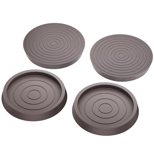 SEISSO Patins meuble 4 pcs 2.5" antiglisse caoutchouc brun