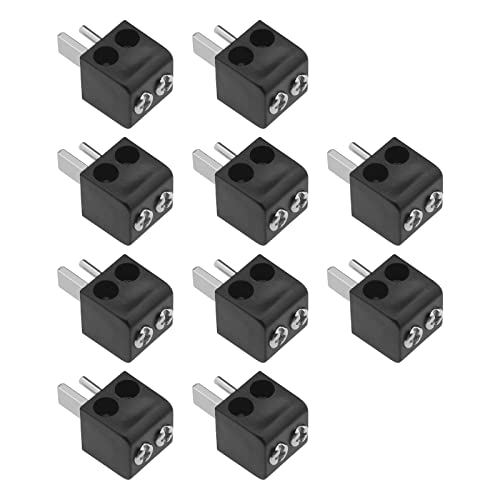 Conector DIN 2 pines con terminales tornillo x10 miniatura 1