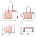 Women Fashion Synthetic Leather Handbags Tote Bag Shoulder Bag Top Handle Satchel Purse Set 4pcs