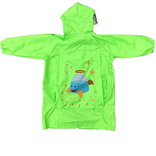 Preisvergleich Produktbild Kinder wasserdichte Jacke Kinderregenmäntel Jungen und Mädchen Big Brim Grundschüler Baby mit Schultasche Bit Poncho for Kinder Regen Jacke (Farbe: Blau, Größe: S) MEI (Color : Green, Size : Large)