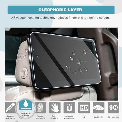 Image of CDEFG 2PCS for 2021-2025 Chevy Tahoe Suburban GMC Yukon Screen Protector for 2021-2025 Tahoe Suburban Yukon Escalade 12.6in Rear Seat Screen Cover 2021-2025 Tahoe Suburban Yukon Escalade Accessory